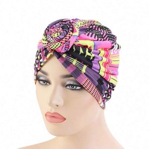 Ankara Printing Women's Twisty Turban European American Style African Pattern Polyester+Spandex Material 22cm Size for Casual - Product Image 5