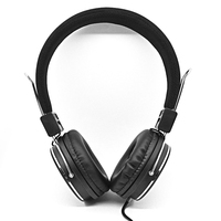 Casque filaire supra-auriculaire pliable avec grandes coussinets doux, interface 3,5 mm, ENC, étanche IPX7 pour PC/ordinateur portable, jeux, bureau, vidéo