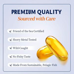 Capsule <span class=keywords><strong>de</strong></span> complément alimentaire d'acides <span class=keywords><strong>gras</strong></span> oméga 3 OEM, trois <span class=keywords><strong>fois</strong></span> plus intense, complément végétalien EPA DHA, huile <span class=keywords><strong>de</strong></span> poisson pour hommes et femmes - Product Image 3