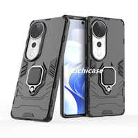 Lichicase support de voiture béquille magnétique anneau en métal couverture arrière Mobile pour vivo Y03 V40 S19 Pro armure étui rigide