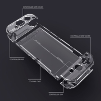 Accessoires de jeu Étui souple transparent de protection Coque de chargement étanche avec support pour console Nintendo Switch