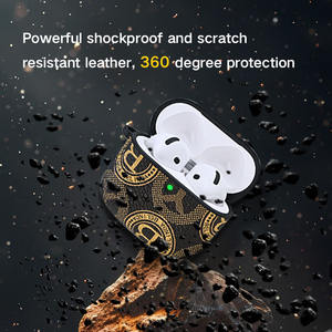 DL <span class=keywords><strong>เคส</strong></span>หนังโลโก้ที่กำหนดเองสำหรับ Airpods3 <span class=keywords><strong>Gen2</strong></span>มืออาชีพพร้อมเชือกและพวงกุญแจเคสหูฟังไร้สายกันกระแทกแบบมีสไตล์ - Product Image 5