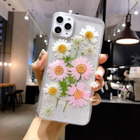 Coque de téléphone transparente à fleurs personnalisée pour iPhone 13 promax 12 mini xs 14 15 Pro Max Plus coque de téléphone à fleurs transparentes