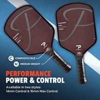 Raquette de pickleball PATS de qualité supérieure, fabriquée directement en usine, épaisseur 16 mm, Kevlar 3K, fibre de carbone Gen3, bord en TPU, surface lisse