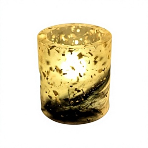 Ata International Eco-friendly <b>Resin</b> <b>Epoxy</b> Home Decoration Candle Stand Round Shape Sturdy Attractive Base for Holding Candles - Product Image 1