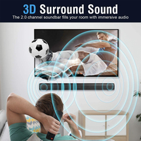 Barre de son Bluetooth Samtronic, lecteur de musique USB, système audio intelligent pour la maison, barre de son HiFi, haut-parleur sans fil pour TV/ordinateur