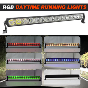 Siêu sáng phổ Trắng RGB <span class=keywords><strong>LED</strong></span> thanh ánh sáng 24V 8/<span class=keywords><strong>20</strong></span>/32/43/55 inch mái làm việc lái xe ánh sáng cho xe tải xe ATV <span class=keywords><strong>4x4</strong></span> off-road - Product Image 6