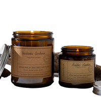 Bougie diffuseur d'arômes moderne en cire de soja, parfum floral, pot en verre, 40-60 heures de combustion, pour la décoration de la maison