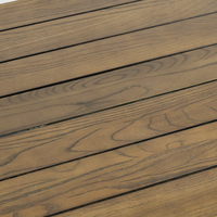Plateau de table à manger moderne en bois massif de Merbau pour mobilier de salle à manger extérieure, hôtels et villas, avec couvercle pour foyer