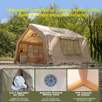 Tente pneumatique Coody 10.0 - Tente de camping gonflable beige pour la plage avec protection UV, tente de glamping en plein air