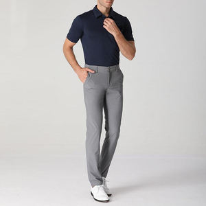 Pantalons d'été slim pour hommes, personnalisés en gros, respirants, extensibles, longs, taille mi-haute, légers, style décontracté, coupe droite - Product Image 4