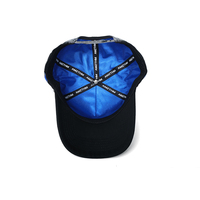 Gorra de béisbol de 5 paneles de algodón y gamuza personalizada al por mayor con estampado de cabra, pintura en aerosol, pedrería y hebilla ajustable de doble fila