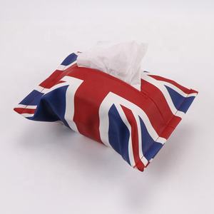 Caja <span class=keywords><strong>de</strong></span> pañuelos <span class=keywords><strong>de</strong></span> cuero PU para coche, Hogar, baño, dormitorio, Unión Jack - Product Image 3