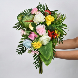 Ramo de Flores Artificiales Mixtas, Guirnaldas Decorativas y Arreglos Florales para Colgar en la Pared, Decoración para el Hogar, Bodas y Eventos - Product Image 3