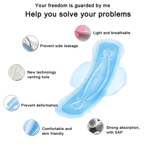 Ultra Fino/grosso Anion Guardanapo Sanitário Almofada Longa Produtos de Higiene 240mm/280mm/320mm OEM Atacado Almofadas Menstruais - Product Image 4