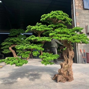 Albero <span class=keywords><strong>di</strong></span> <span class=keywords><strong>Pino</strong></span> Artificiale Realistico in Fibra <span class=keywords><strong>di</strong></span> Vetro, Resistente ai Raggi UV, Durevole, Intagliato, Multicolore, Stile Bonsai Cinese per Centri Commerciali e Hotel - Product Image 1