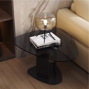 YINGBAO 142-1 <span class=keywords><strong>Tavolino</strong></span> d'Angolo <span class=keywords><strong>in</strong></span> <span class=keywords><strong>Vetro</strong></span>, <span class=keywords><strong>Tavolino</strong></span> da Caffè Ecologico e Durevole, Facile da Montare, Arredamento Moderno e Minimalista per Soggiorno e Ingresso - Product Image 6