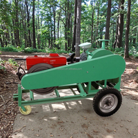 Broyeur de branches et de copeaux de bois multifonctionnel à haute productivité, broyeur mobile de bois de petite taille, machine à scier la paille, moteur 1T/H