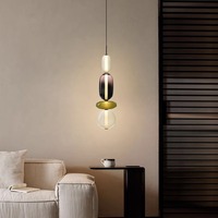 Lámpara Colgante LED de Vidrio Colorida con Altura Ajustable para Sala de Estar y Comedor