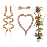 Piquets de plantes de 24 pouces en mousse naturelle, supports pour plantes grimpantes de jardin, pour la croissance des tomates en intérieur