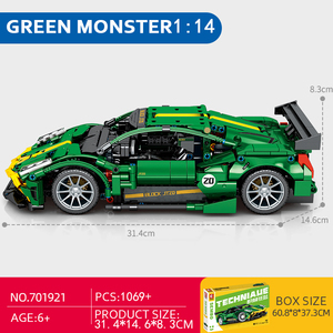 <span class=keywords><strong>Sembo</strong></span> Khối 701921 7019Pcs Giáo Dục Lắp Ráp DIY Khối Gạch Màu Xanh Lá Cây Quái Vật Xe Trẻ Em Xây Dựng Khối Thiết Lập Mô Hình Đồ Chơi Nhựa - Product Image 6