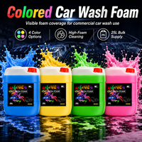 Espuma Concentrada de Lavado de Autos de 25L en Colores Azul, Amarillo, Verde y Rosa, Espuma de Nieve para Pistola de Espuma, Rociador y Cubeta de Lavado