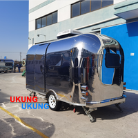 UKUNG RV en acier inoxydable de style acier inoxydable, véhicule récréatif en acier inoxydable à vendre, remorque de bureau mobile