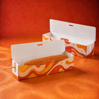 Caja Plegable Ecológica Desechable para Hot Dogs, Resistente a la Grasa, Venta al Por Mayor Directa de Fábrica en China