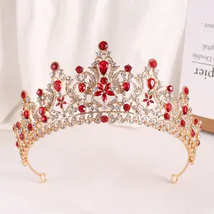 Crystal Queen Tiara Crown Wedding Bridal Pageant Diadem For Bride Tiaras and Crowns Headpiece Women Hair Jewelry Accessories