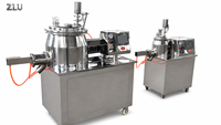 Granulateur mélangeur à cisaillement rapide GHL haute vitesse, type humide, 600L, 22kW, en acier inoxydable, horizontal, pour plastiques, produits chimiques, aliments