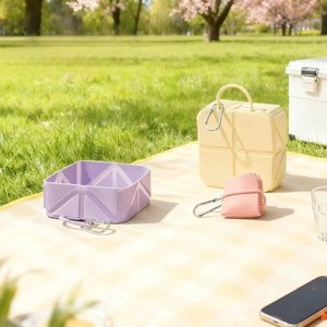 Tazón Plegable de Silicona para Mascotas, Gran Capacidad de 500 ml, Tazón Cuadrado para Comida y Agua para Perros, Tazón de Viaje para Alimentar - Product Image 2