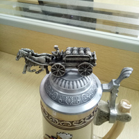 Chope à bière allemande de style européen rétro créative grand verre à vin racine bière tasse en céramique tasse en relief peinte à la main tasse tasse