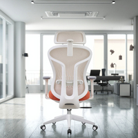 Chaise de bureau ergonomique Design moderne en maille Support lombaire à réglage automatique Certifié Classe-3 Ascenseur à gaz Hauteur réglable Chaise de bureau