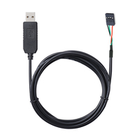 Câble de console OEM USB RS232 avec conducteur en cuivre nu, isolation et gaine en PVC, 4 conducteurs