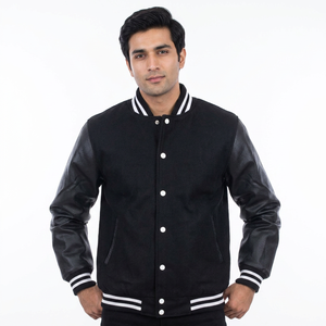 Veste universitaire matelassée coupe-vent en toile pour homme, personnalisable, haute qualité, à manches longues, prix de gros abordable - Product Image 1