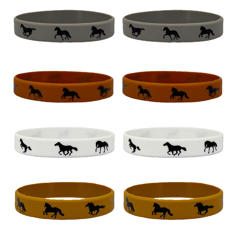 bracelets en silicone chevalier colorés, 8 par lot
