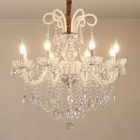Lustre LED Moderne en Acrylique et Cristal Perlé VH30142, Taille Moyenne, Élégant et Tendance, Idéal pour Éclairage de Mariages et Événements