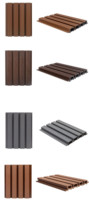 Panneau mural extérieur en WPC imperméable pour jardin, panneau mural décoratif en plastique pour villa, appartement, extérieur, rainuré