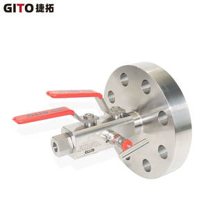 Válvula de Bola Doble Roscada de Alta Presión con Brida Forjada de Acero Inoxidable F316L GITO - Product Image 1