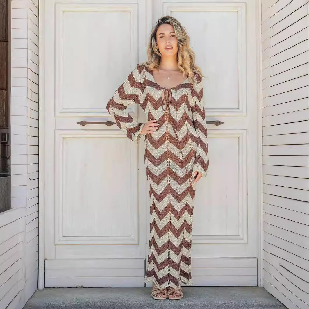 Shop Our Hot Sell Women's Striped Slimming Dress Wholesale