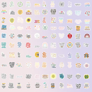 111 unids/bolsa de vinilo personalizado <span class=keywords><strong>Biblia</strong></span> Escritura <span class=keywords><strong>serie</strong></span> pegatina regalo etiqueta impermeable protección del medio ambiente embalaje premio - Product Image 3