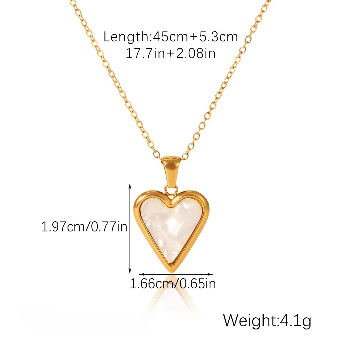 Gold heart necklace