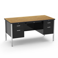 Bureau d'enseignant moderne pour école, bureau commercial, avec design modulaire, plateau en MDF et base en acier, à vendre