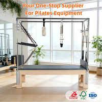 Máquinas Multifuncionales de Pilates Reformer Cadillac de Madera de Arce con Mesa Trapecio, Equipo Reformer Cadillac