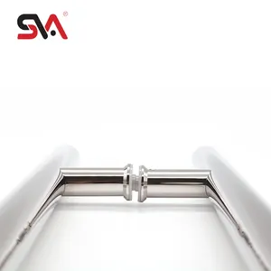 थोक दरवाज़े के हैंडल कीमत स्टेनलेस स्टील एच आकार डबल-साइड ग्लास दरवाजा खींच संभाल