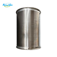 Layar penyaring kawat Wedge baja tahan karat Diameter besar, Filter Drum putar untuk akuakultur ikan kolam