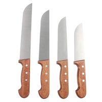 Couteau de chef traditionnel écologique en acier inoxydable avec manche en bois fait à la main, finition hautement polie pour la cuisine, le restaurant, l'utilisation en extérieur