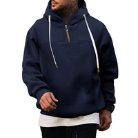 Sweat à capuche zippé doublé polaire 250 g/m², couleur unie, tailles S à 3XL, en stock direct usine, vente en gros pour hommes