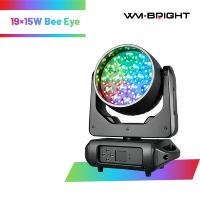 19x15W RGBW LED Beam Wash Zoom Moving Head Bühnenlicht mit Zoom-Fokus, Musterrotation und Pixel-LED-Streifen, DMX512 für DJ und Disco
