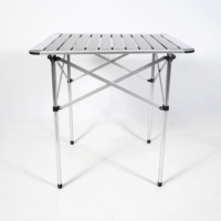 Table pliante en aluminium de haute qualité, carrée, portable, pour le camping et la salle à manger, mobilier d'extérieur, vente chaude